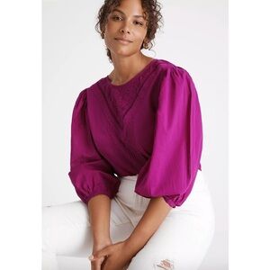 Nwt FARM RIO Anthropologie Kelsie Peasant Blouse